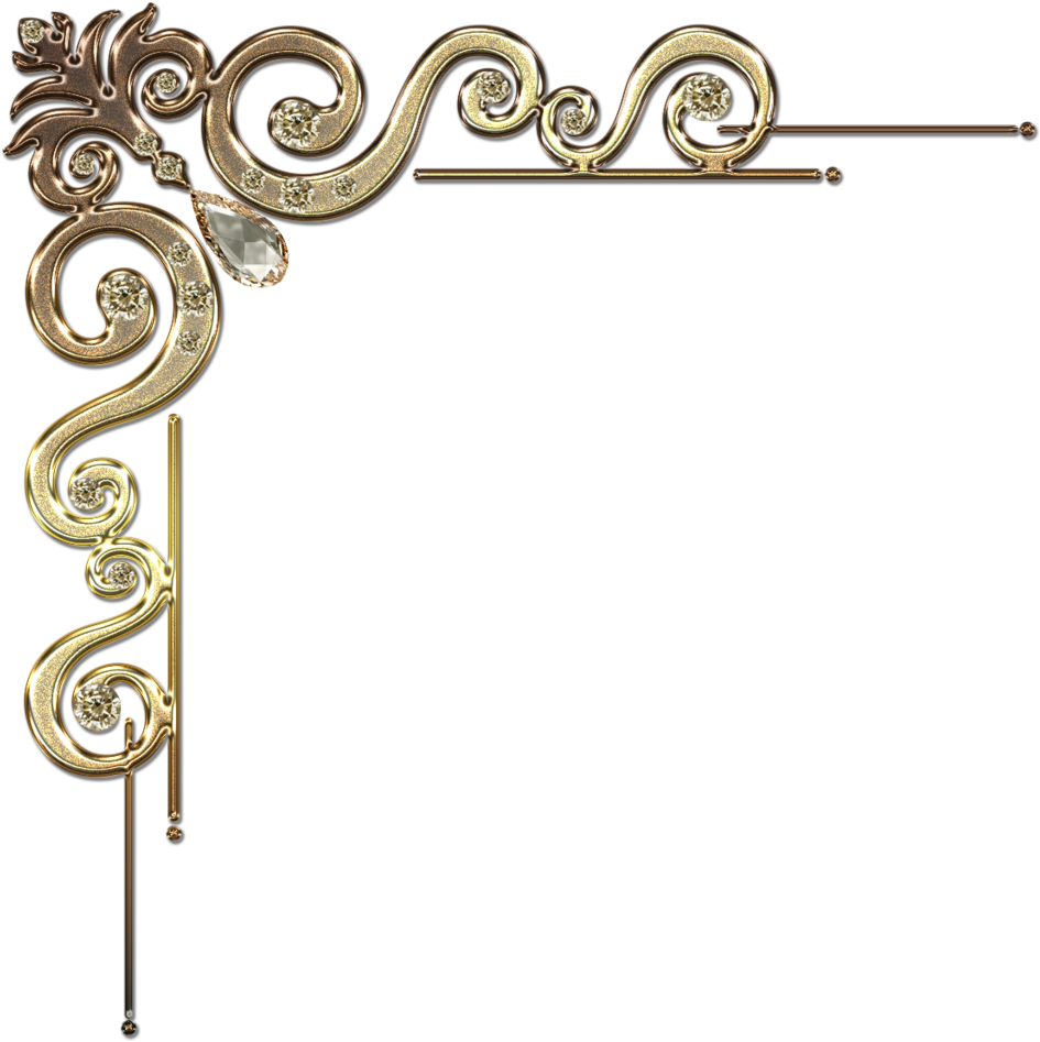 Photo's Saved As Png Files With Backgrounds Removed - Gold Corner Png (1024x1024)