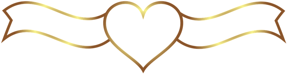 Banner, Heart, Wedding, Gold, Plate - Heart (960x343)
