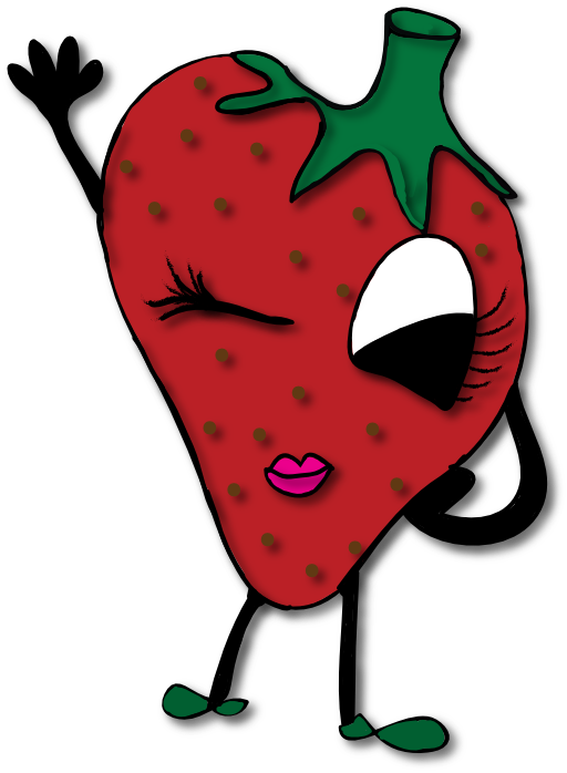 Strawberry Clipart Border Clipart Image - صور فراوله كرتون (512x698)