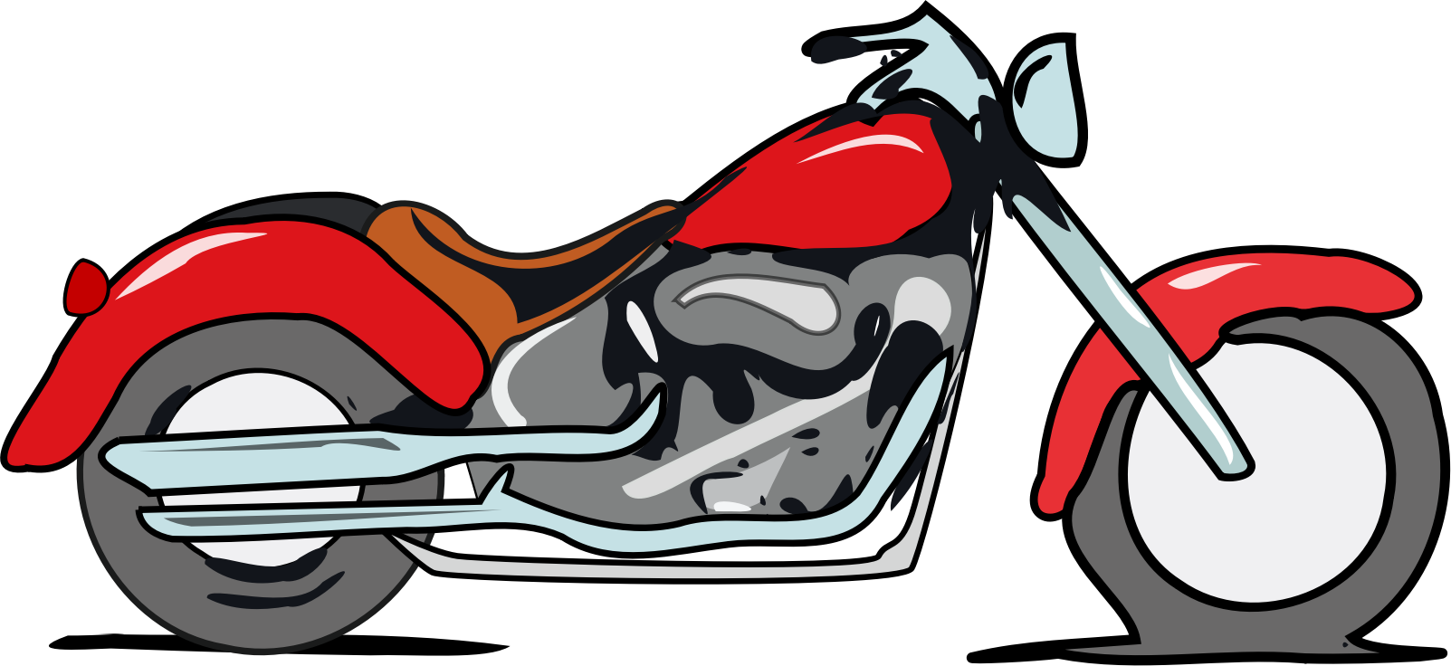 Motor Cycle Clipart (1633x750)