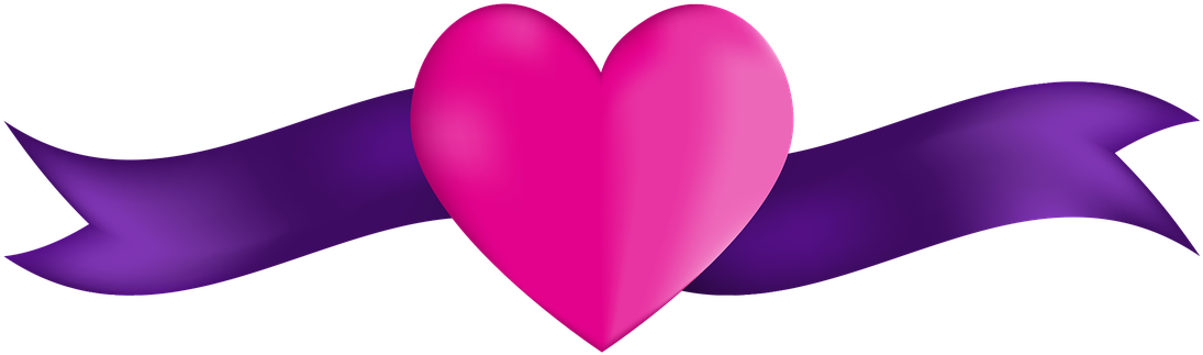 Banner Heart Ribbon Pink Purple Anniversary - Living With Lupus (1134x340)