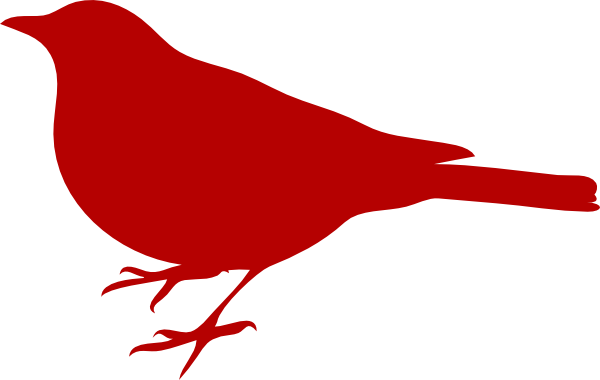 Red Bird Clip Art At Clipart - Bird Silhouette Clip Art (600x380)