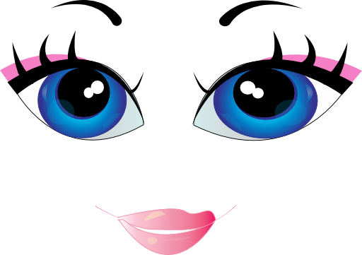 Pretty Eyes Clip Art - Pretty Eyes Clip Art (512x361)