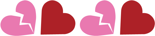 Red Full Heart Full Heart And Broken Heart Banner - Heart (675x200)
