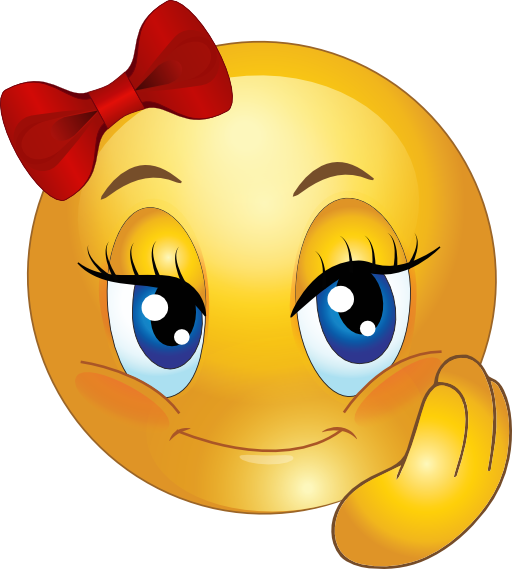 Smileys Clipart Cute Girl Smiley Faces Cute Pretty - Pretty Emoji (512x569)