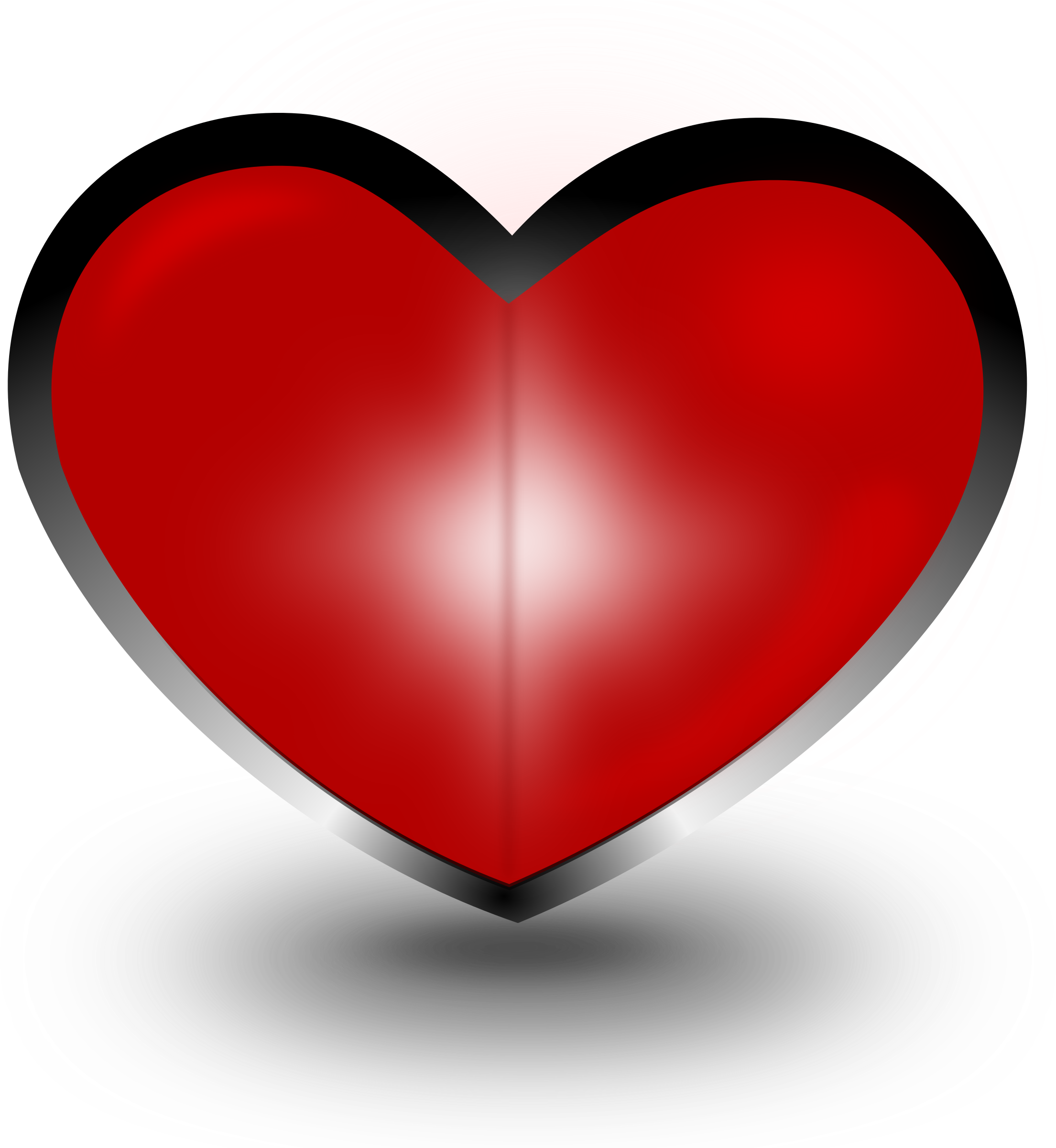 Heart Clipart - Coração Em 3d Png (2400x2400)