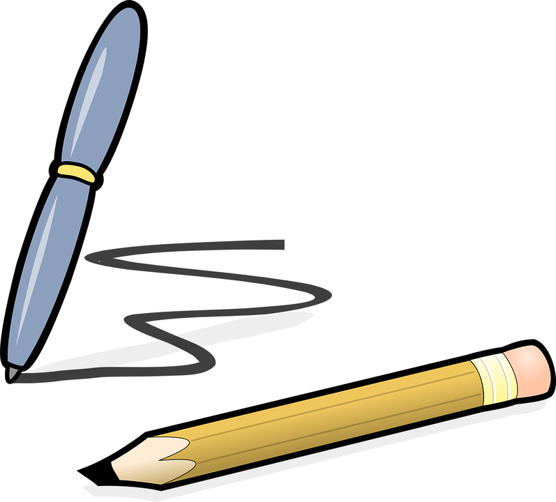 Pen Writing Scribble Pencil Eraser Handwriting - Pen And Pencil Clipart (797x720)