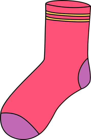 Pink Sock - Pink Sock Clipart (358x550)