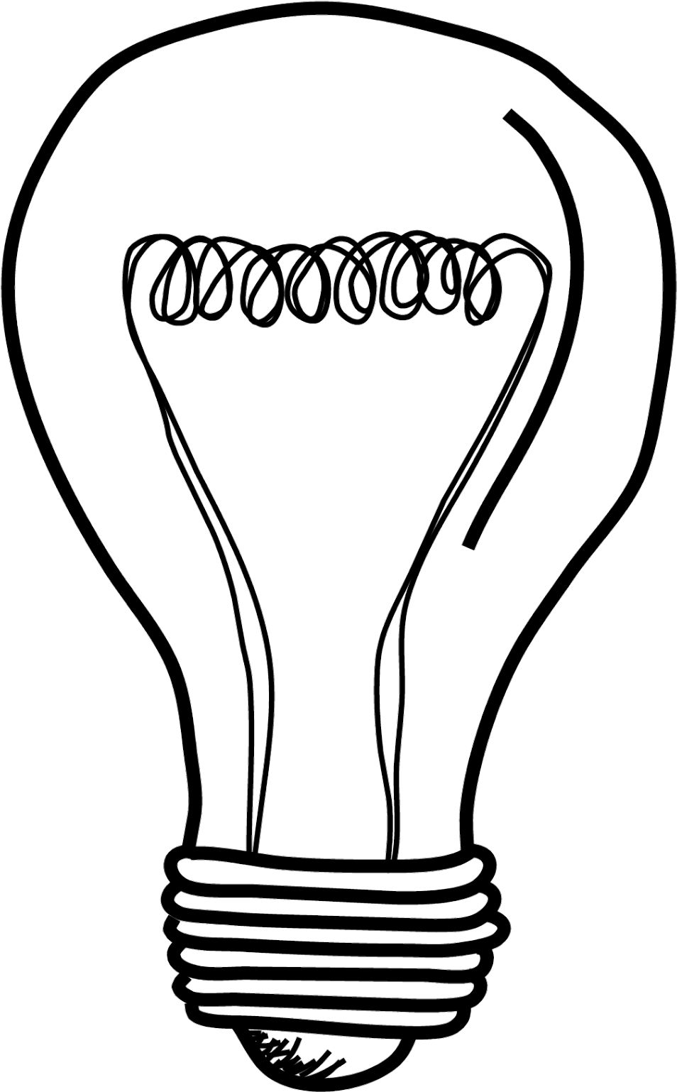 Light Bulb Clip Art Lightbulb Acoloring Clipartix - Lightbulb Drawing Png (1041x1600)