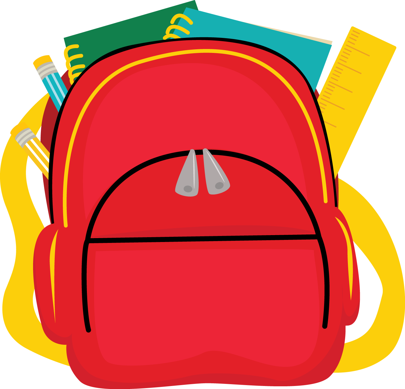 School Bag Backpack Clip Art - School Bag Clipart Png (1347x1294)