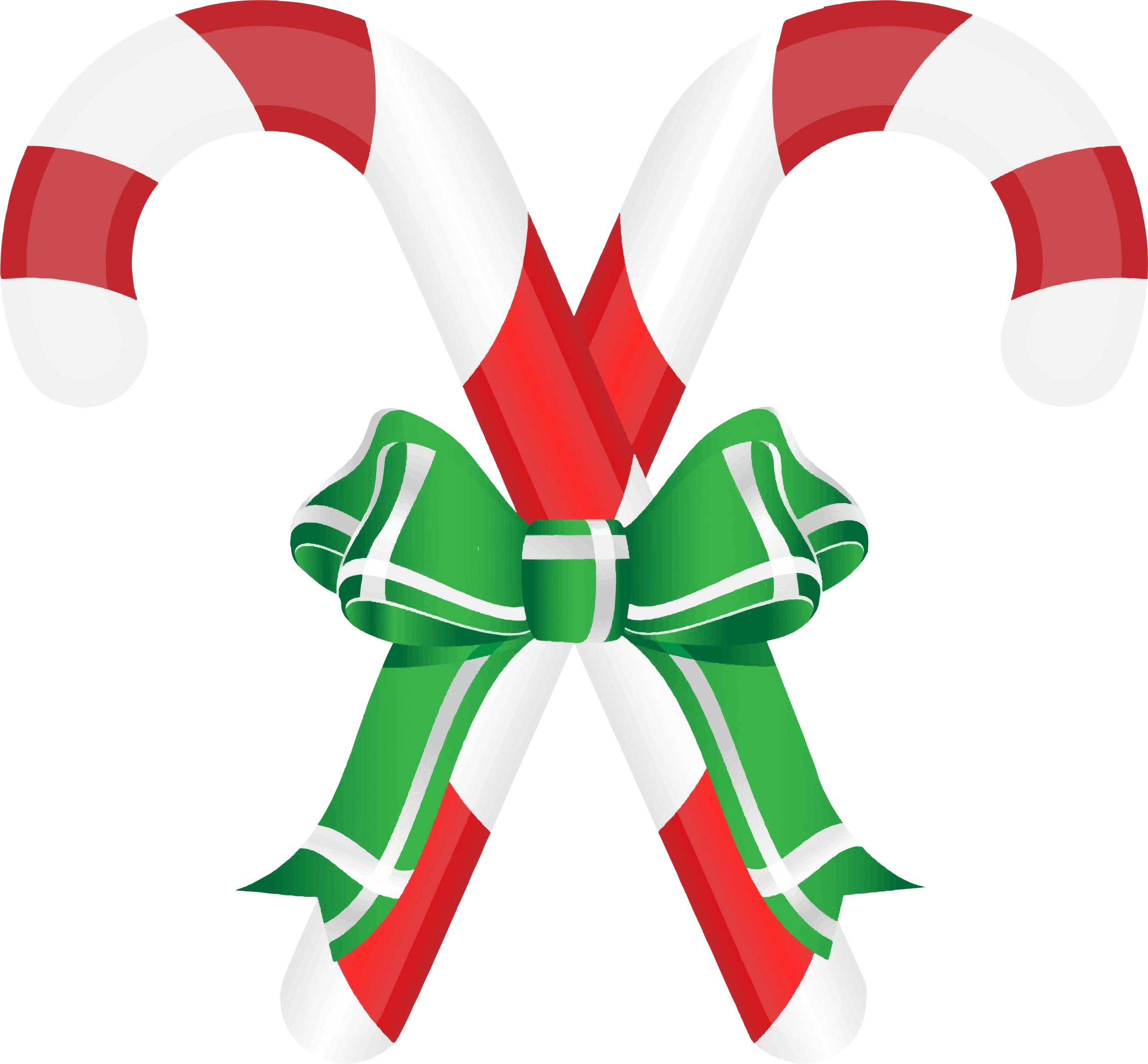 Olsen Orthodontics, Dr - Candy Cane With Ribbon (2298x2132)