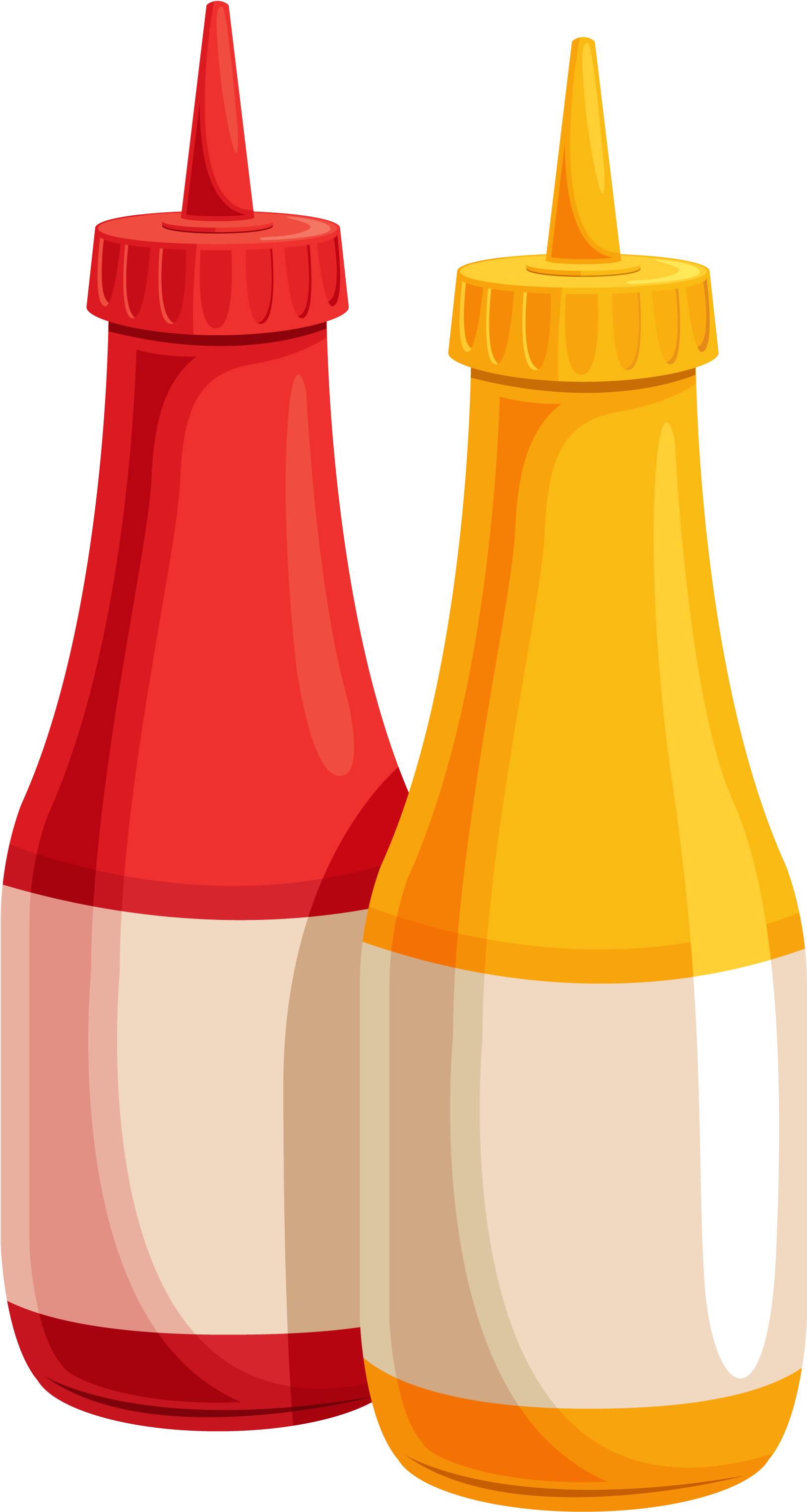 Ketchup And Mustard Bottles Png Clipart Image - Ketchup And Mustard Bottles Png Clipart Image (1842x3128)