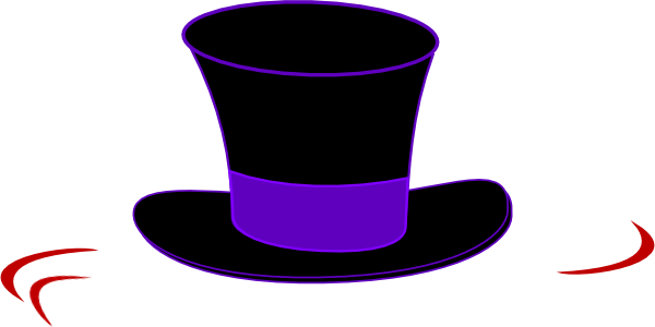 Top Hat Clipart Black Top Hat Clip Art At Clker Vector - Top Hats Clip Art (600x300)