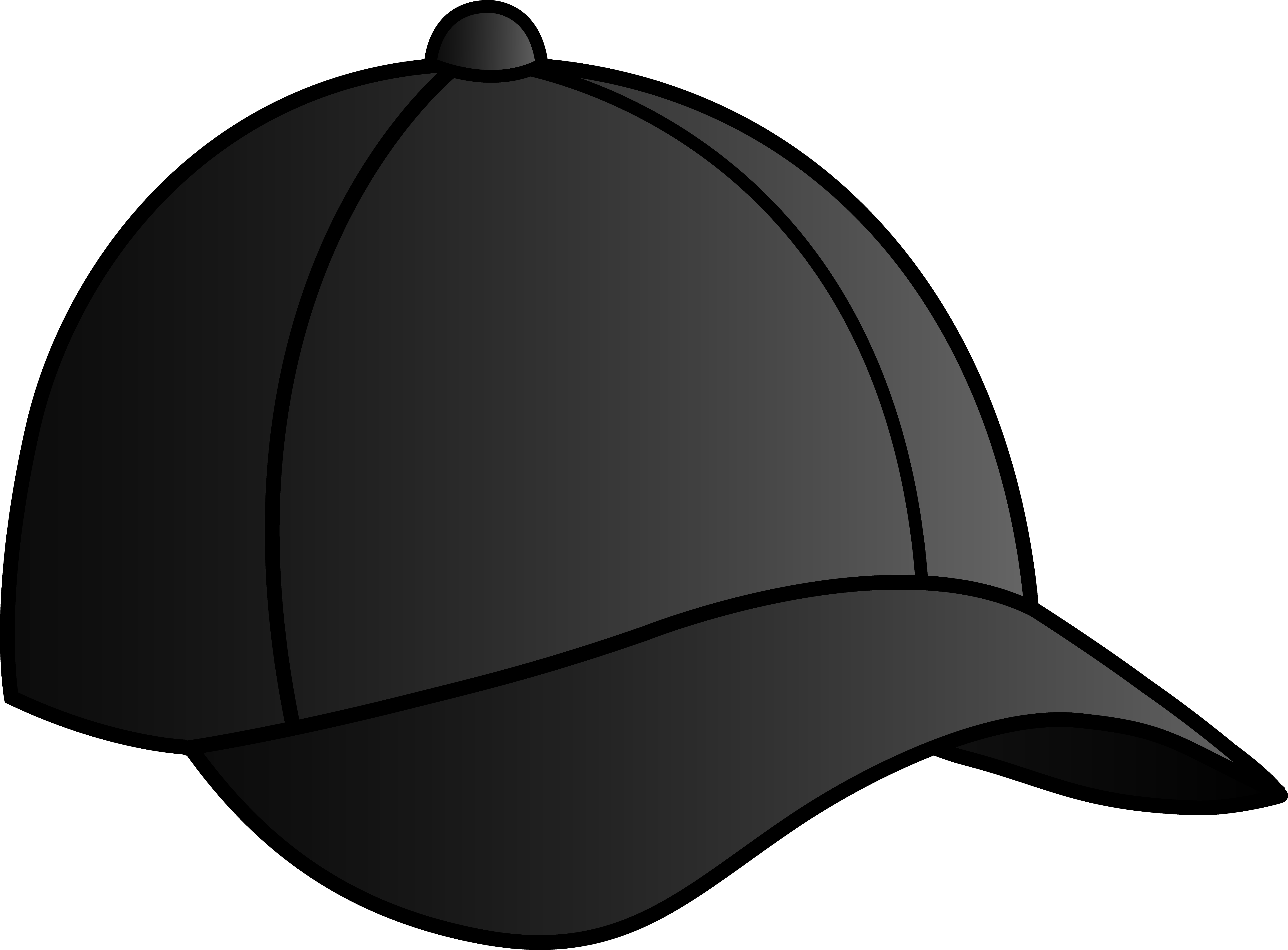 Baseball Hat Black Baseball Cap Free Clip Art - Black Cap Clipart (5444x4015)