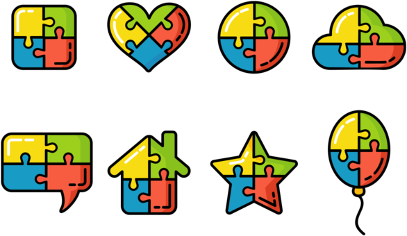 Colorful Puzzle Symbol Of Autism - Icon (700x490)