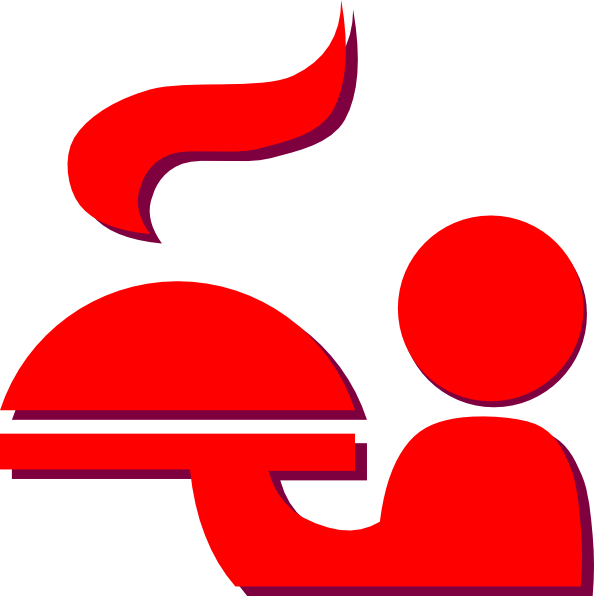 Restaurant No Border Red Clip Art - Icon Food Red Png (594x596)