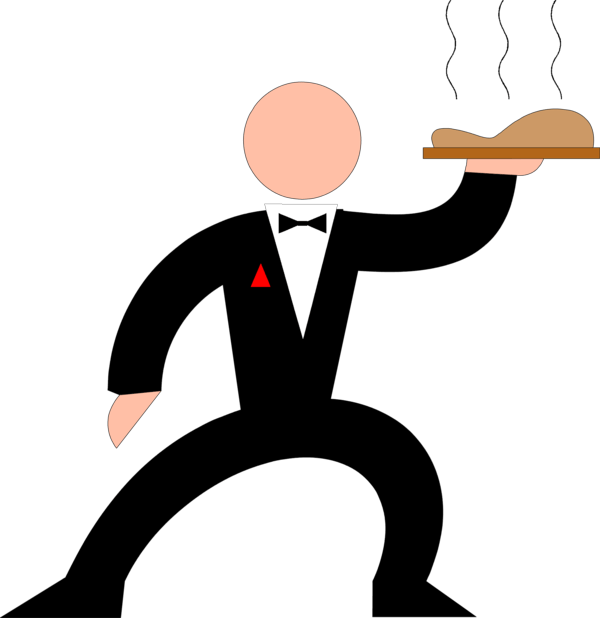 Clip Art Waiter - Waiter Clip Art (600x618)