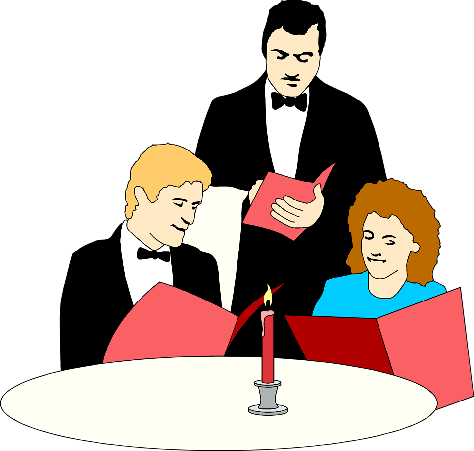 Easy Ordering - Waiter Serving Clipart (958x911)