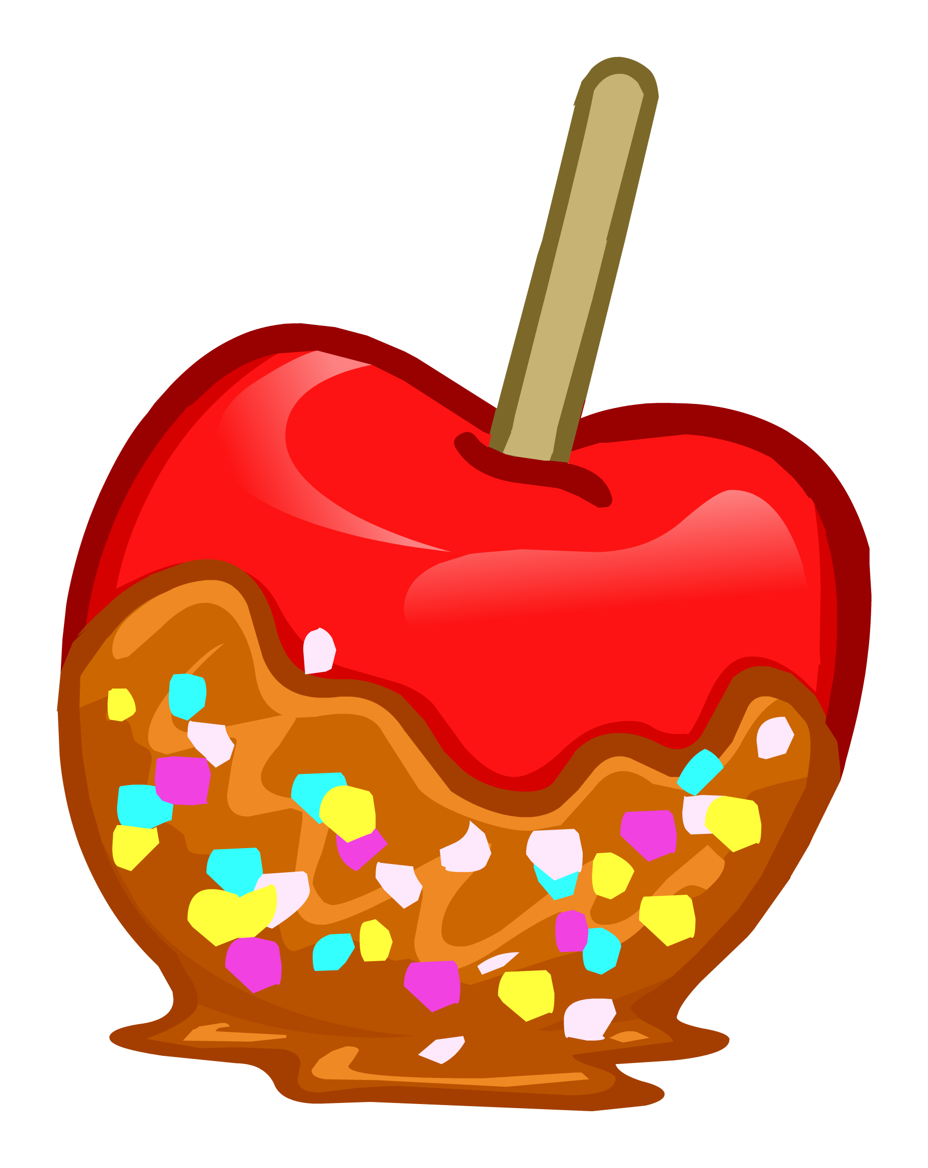 Funny - Candy Apple Clipart (1814x2282)