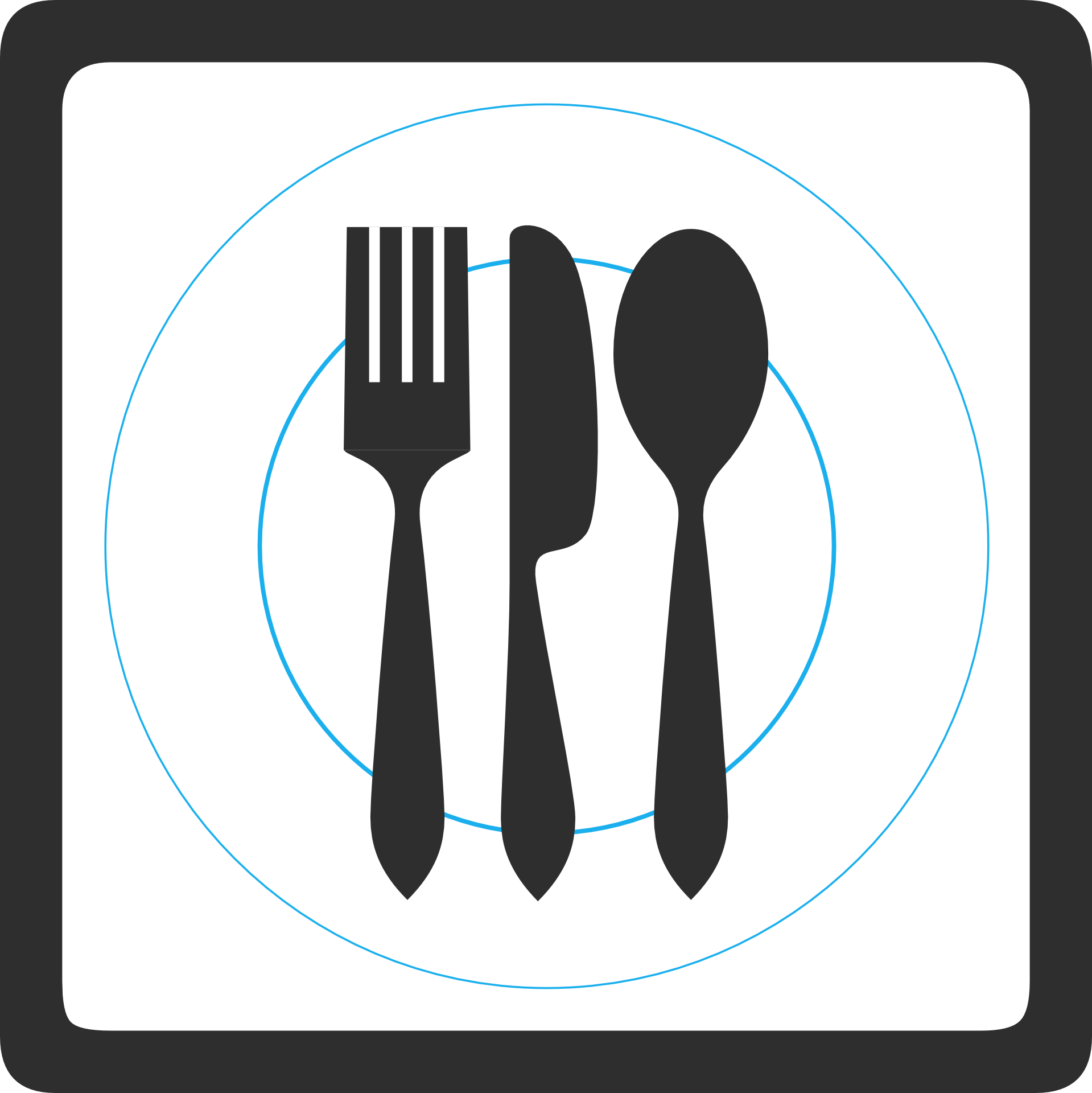 This Free Clip Arts Design Of Restaurant Symbol - Señales De Transito Comedor (1919x1920)