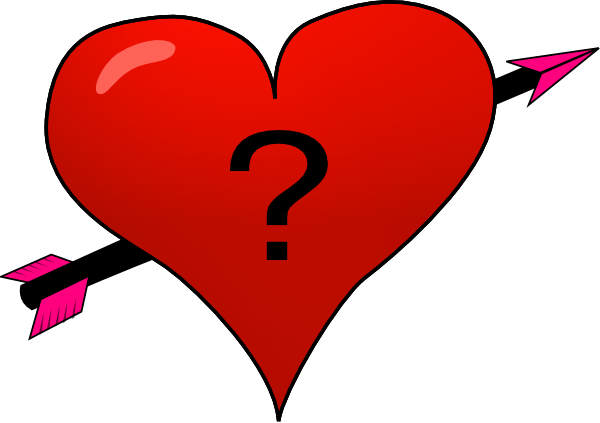 Heart Clipart Question Mark - Heart With A Question Mark (600x423)