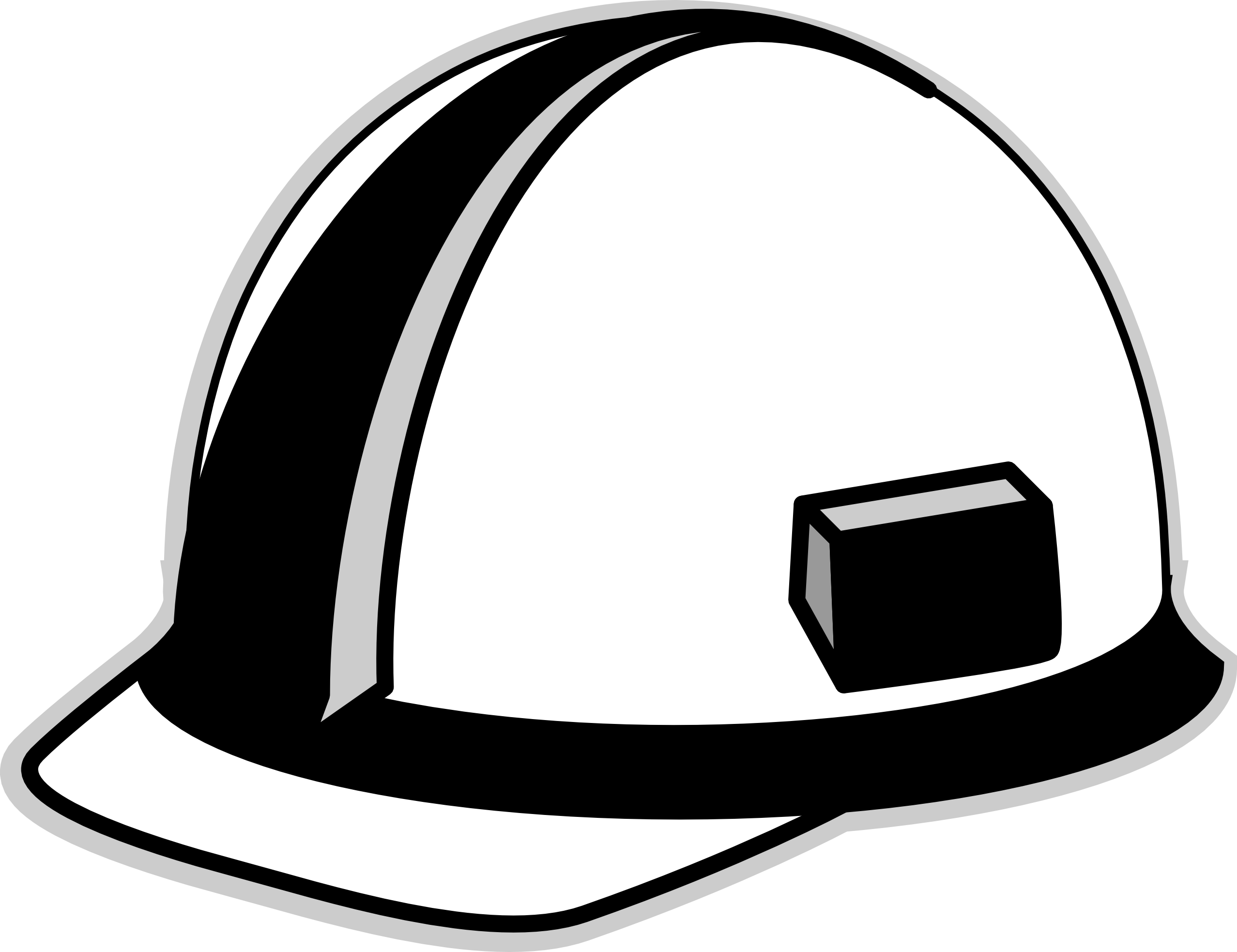 Trends For Cowboy Hat Clip Art Black And White - Hard Hat Vector Free (2555x1966)