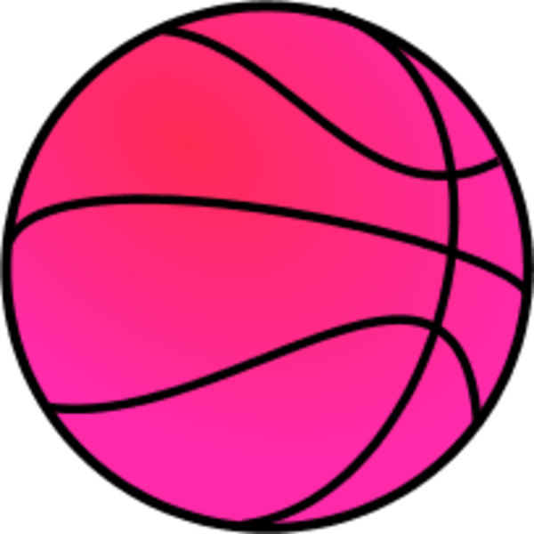 Clipart Pink Ball Basket Cliparts Free Download Clip - Blue Basketball Clip Art (600x600)