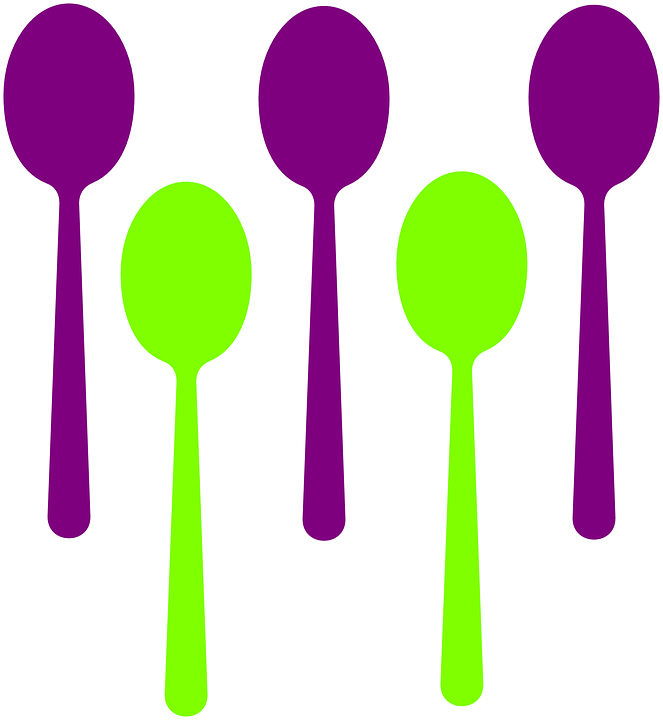 Spoons Cutlery Eating Sign Symbol Restaurant Food - Set Of Spoon Clipart (663x720)