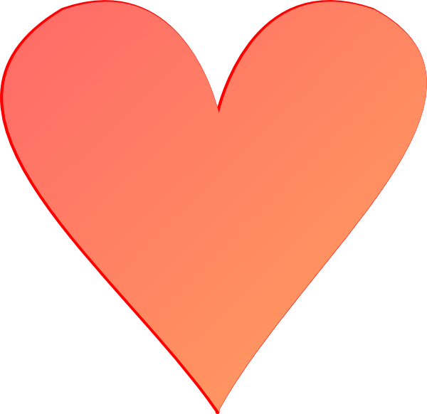 Coral Heart Clipart (600x582)