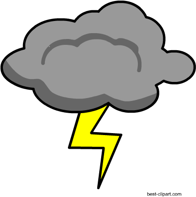 Grey Cloud And Lightening Free Png Clip Art Image - Clip Art (450x450)