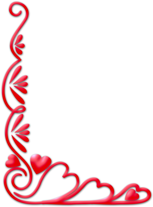 Clip Arts Related To - Valentine Corner Border (1024x768)