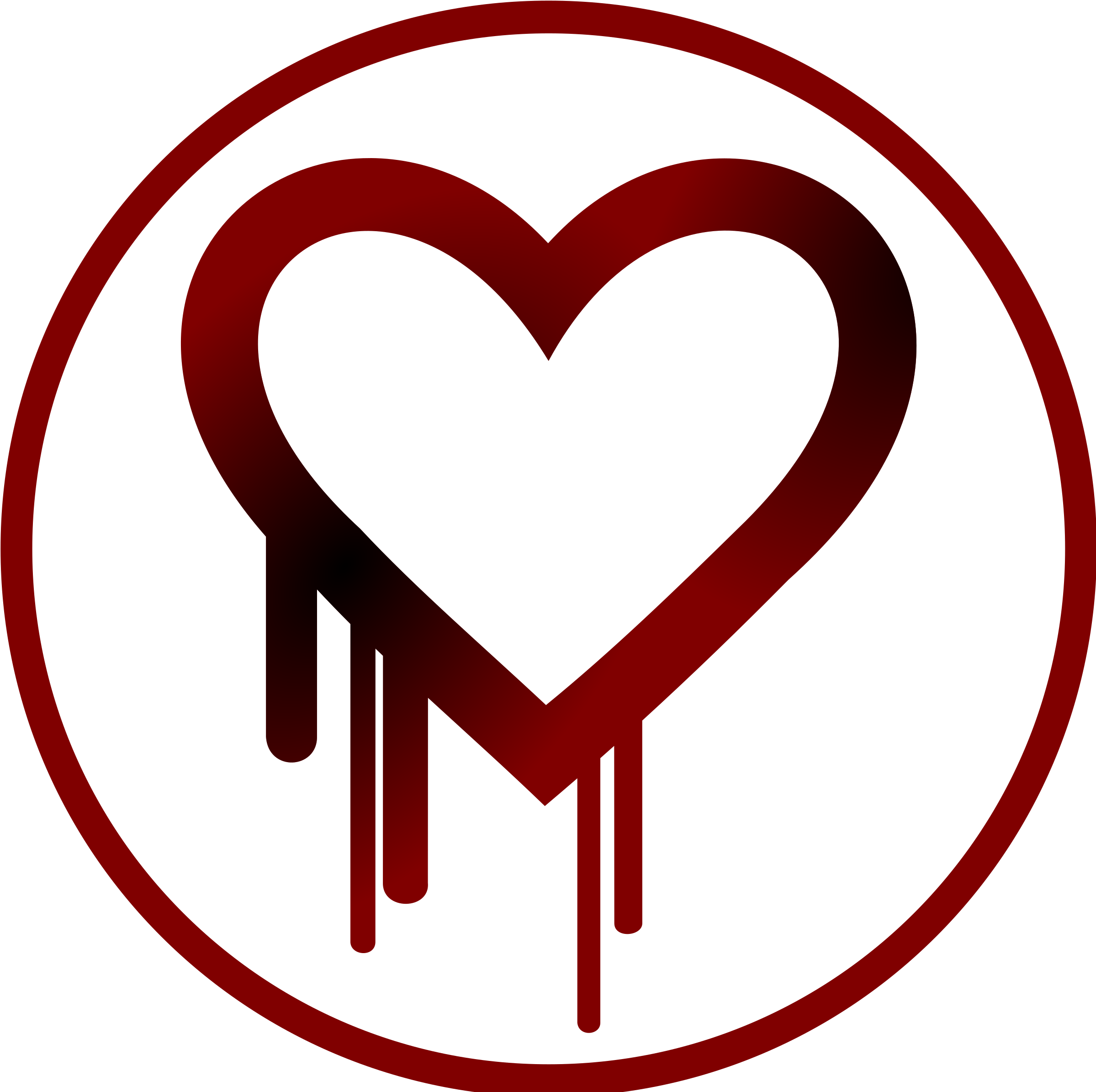 Simple Heart Bleed Sticker Type Patch - Simple Sticker (2400x2400)
