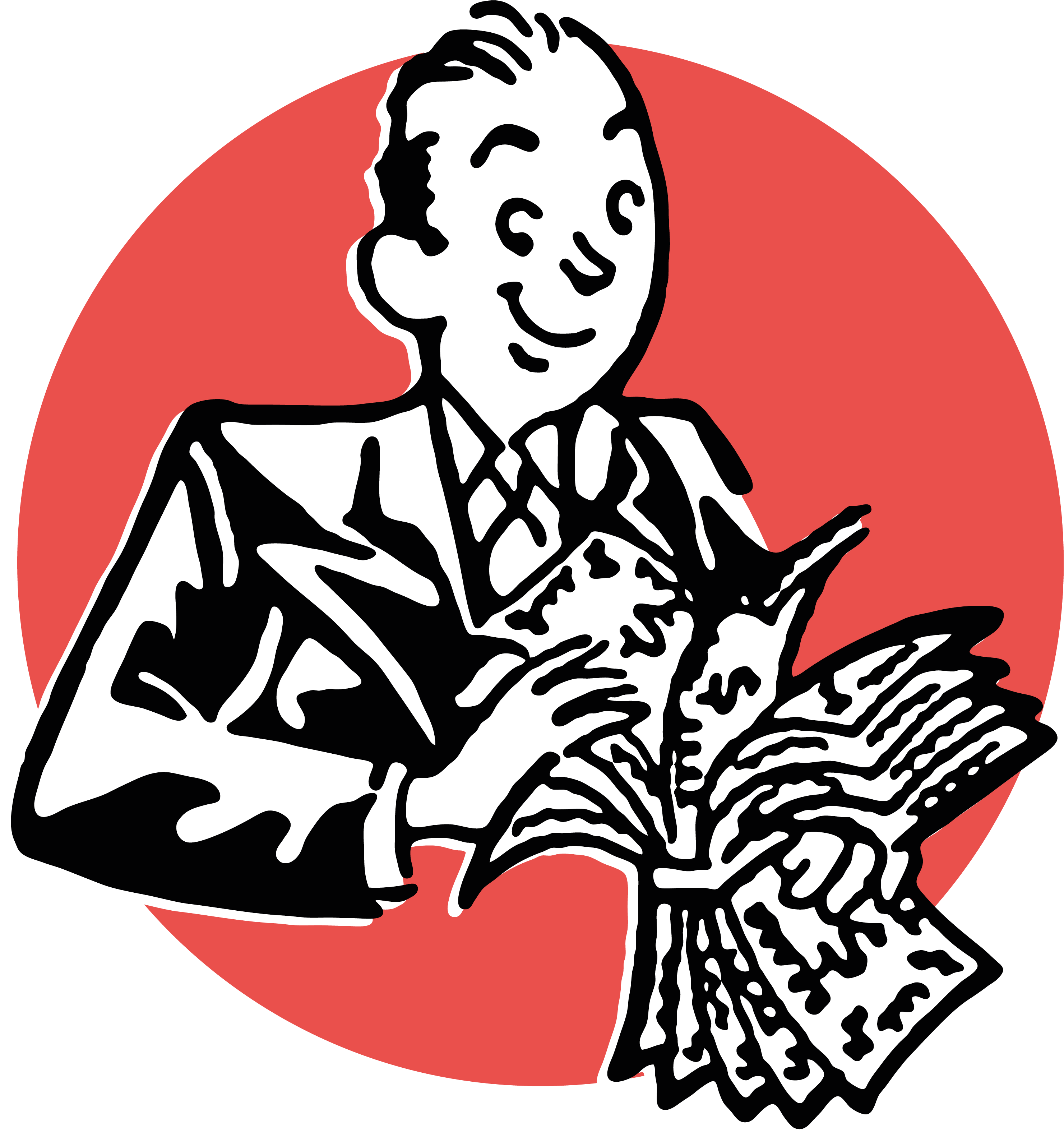 The Fund Manager - Art Print: Pop Ink - Csa Images' Man Counting Dollar (3333x3333)