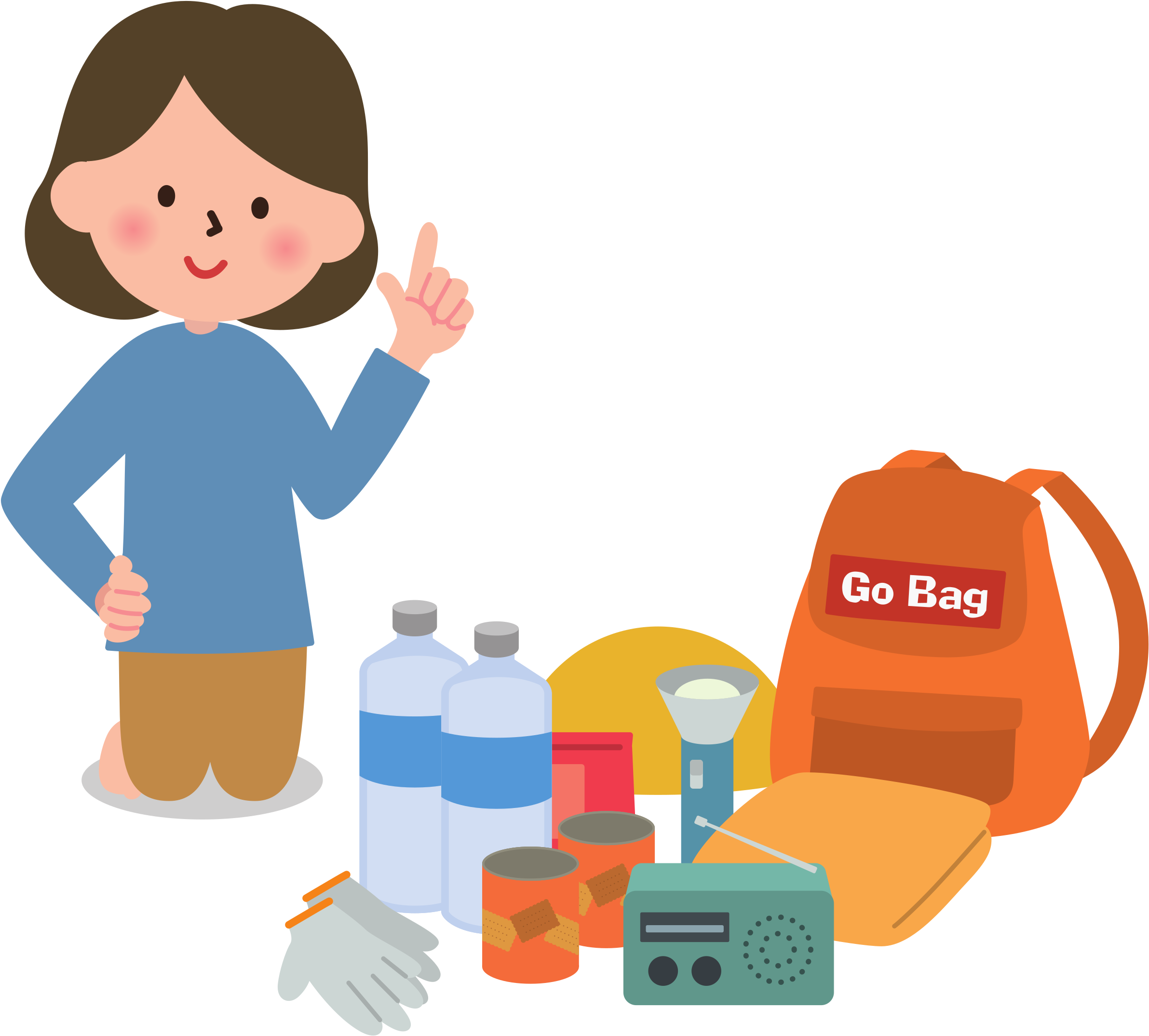 Management Woman - Go Bag Clip Art (2400x2166)