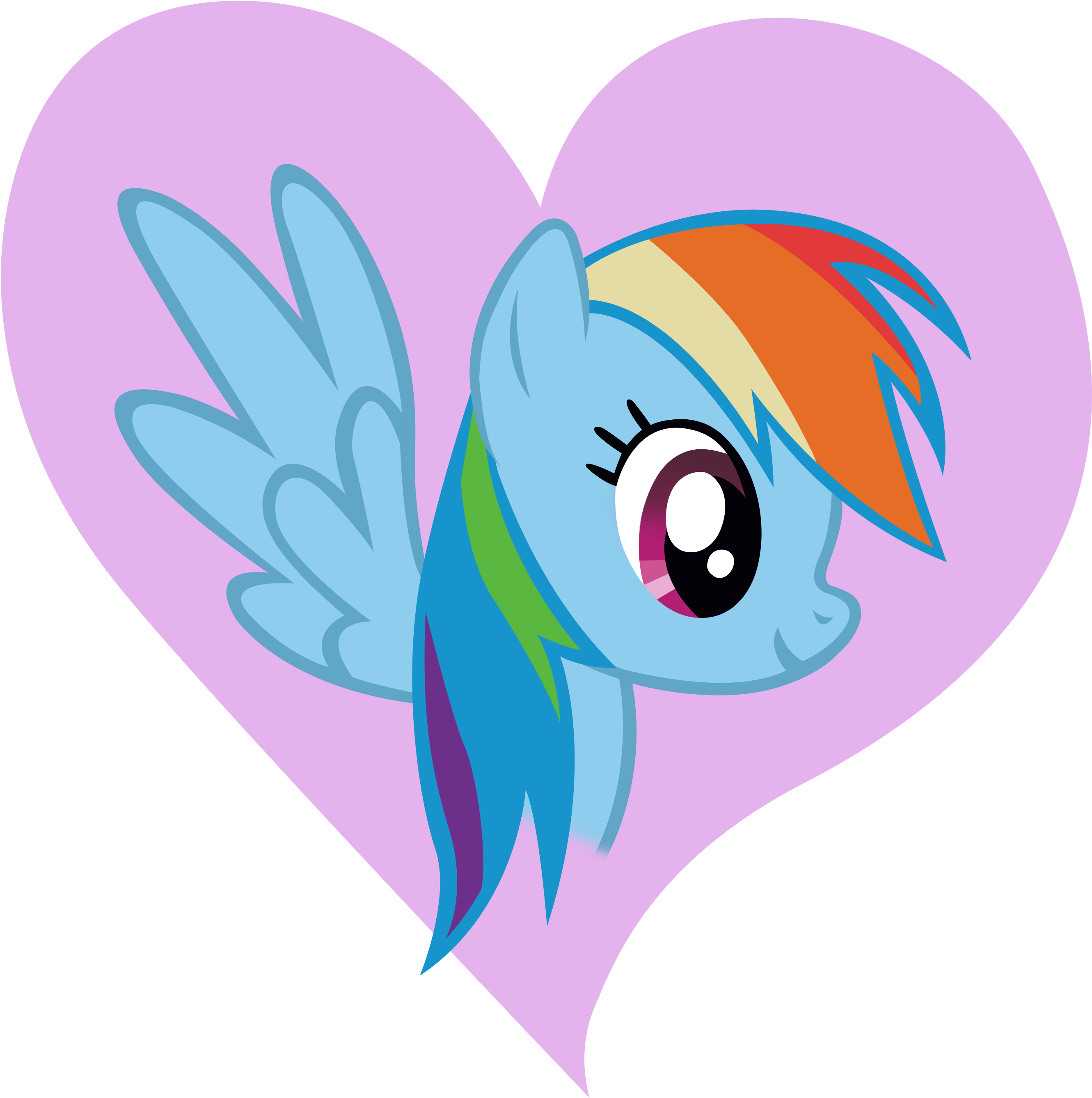 Rainbow Dash Heart Design By Dipi11 On Clipart Library - Pony Friendship Is Magic Rainbow (3000x2938)