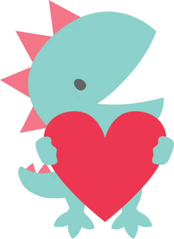 Love Dino Cookie Cutter - Cookie Cutter (349x480)