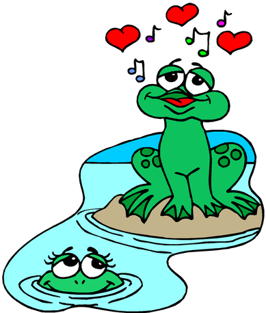 Tags - - Cartoon Frogs In Love (400x467)