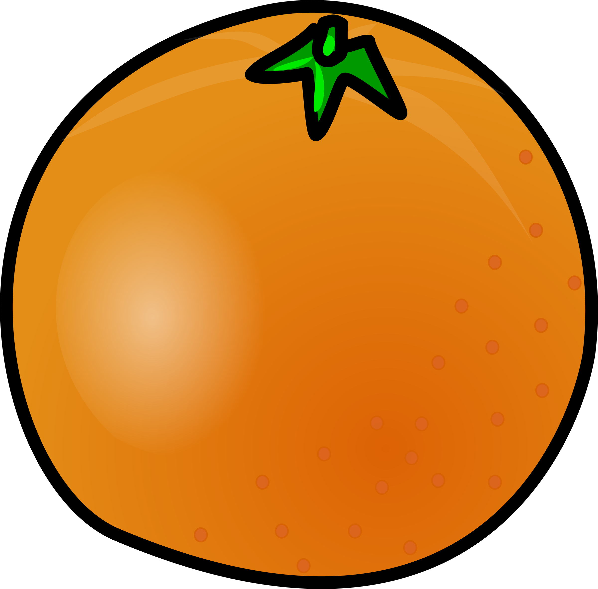 Orange Black, Food, Fruit, Outline, White, Cartoon, - Animated Picture Of An Orange (2400x2362)