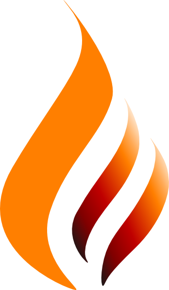 Orange Red Orange Logo Flame Clip Art At Clker - Sculpture (348x595)