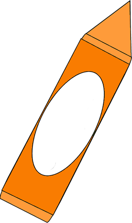 Big Orange Crayon Clip Art - My Cute Graphics Crayon Clipart (267x450)