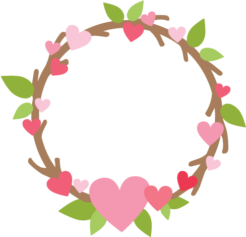 Valentine's Day Wreath Svg File For Scrapbooking - Cricut (500x500)