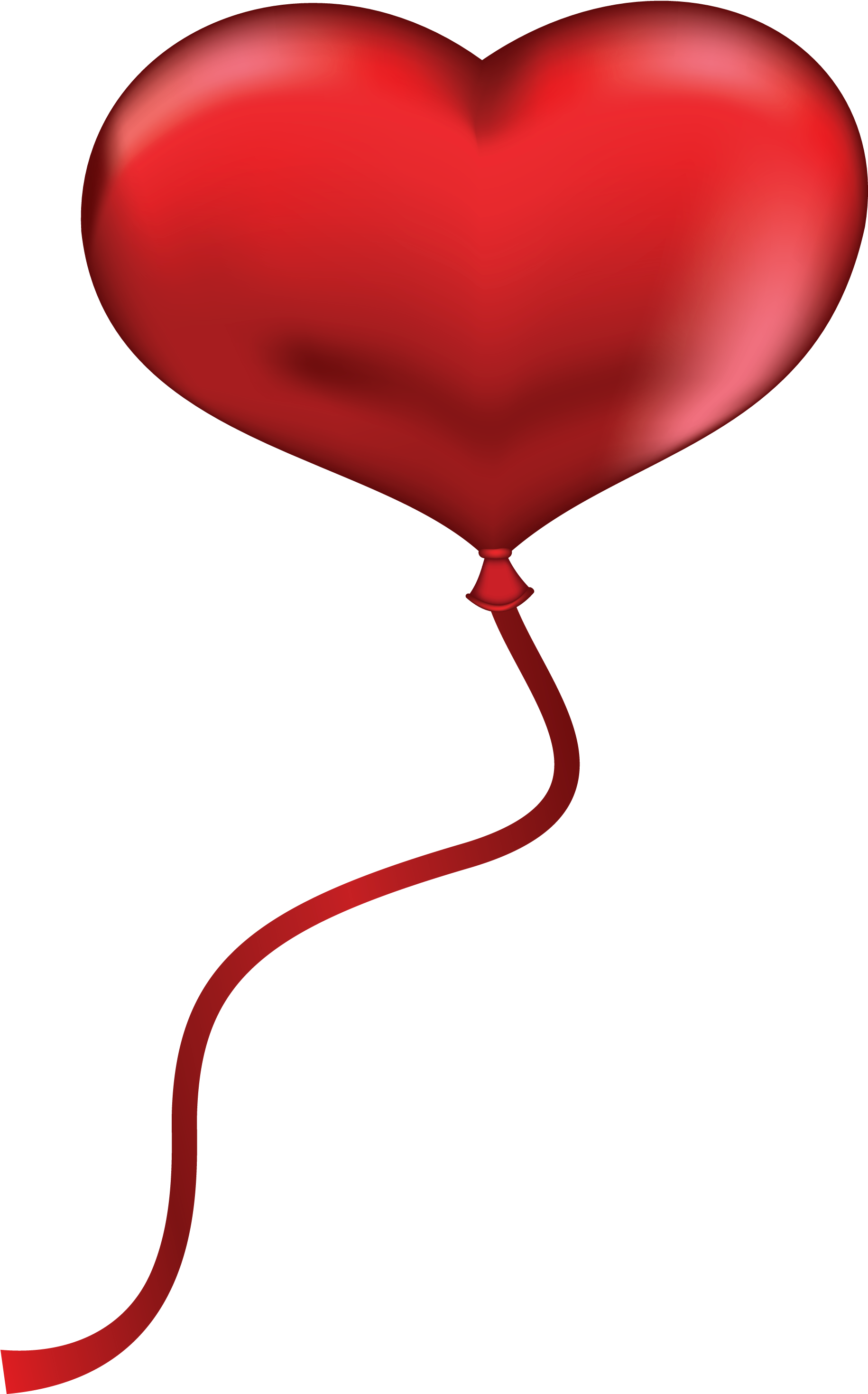 Heart Balloon Clip Art - Heart Balloon Transparent Background (2500x3219)