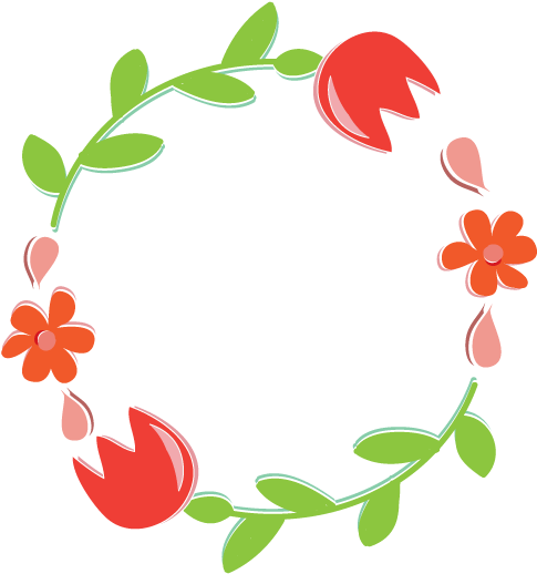Wreath Clipart Light Png - Transparent Background Flower Clip Art (491x523)