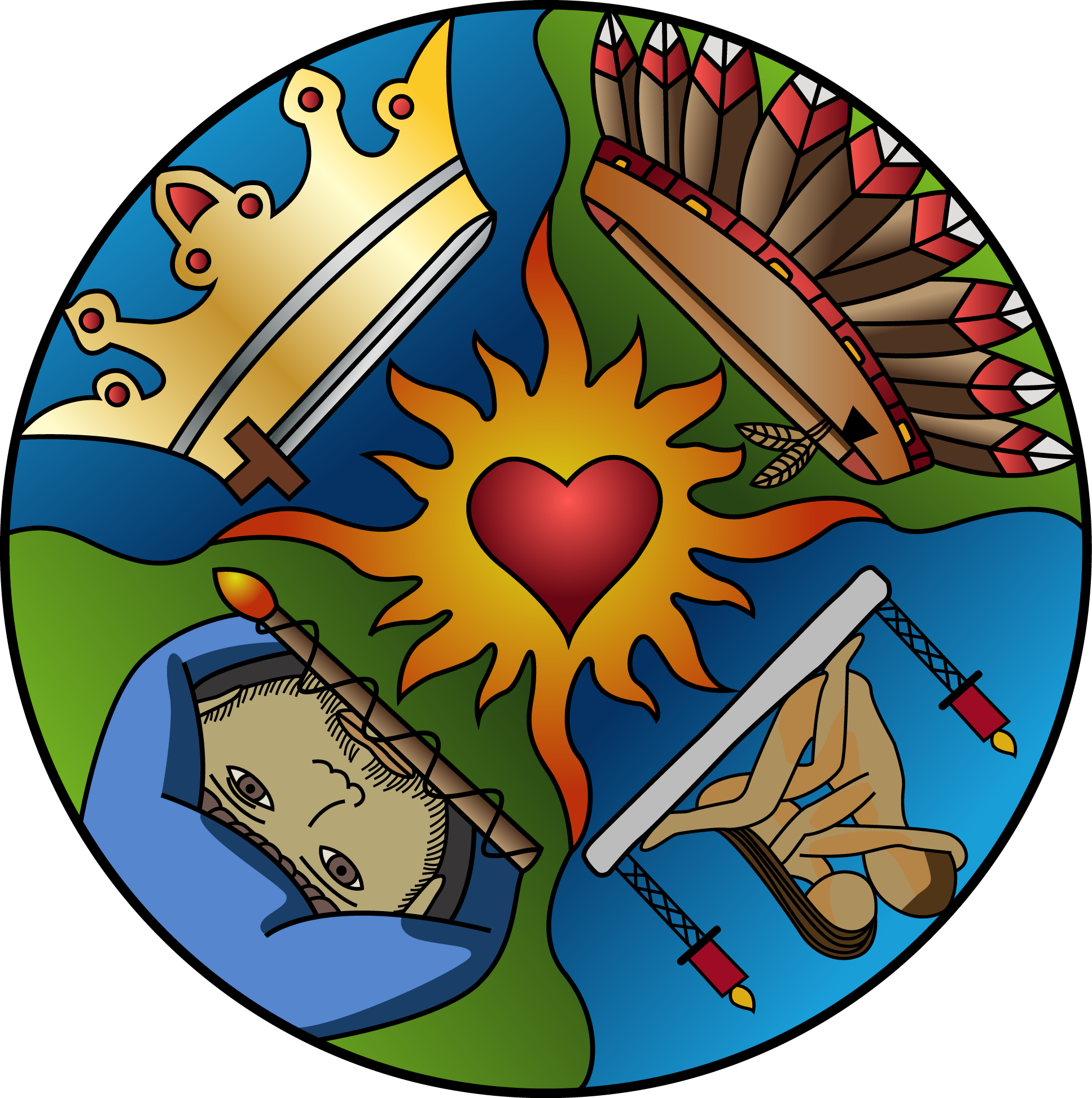 Wayne's Mandala - Moon Clip Art (1935x1945)