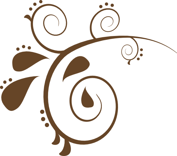 Brown Swirl Clip Art - Free Paisley Clip Art (600x529)