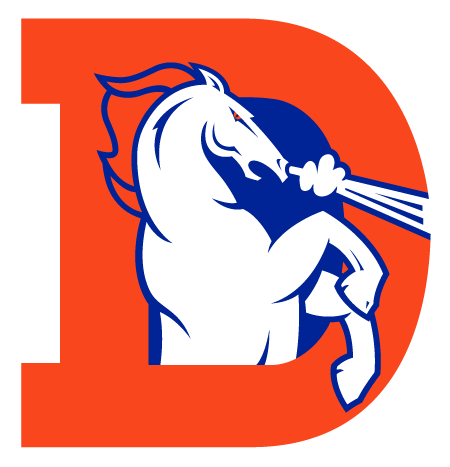 Denver Broncos Logo Clip Art - Broncos Logo Old Png (450x467)