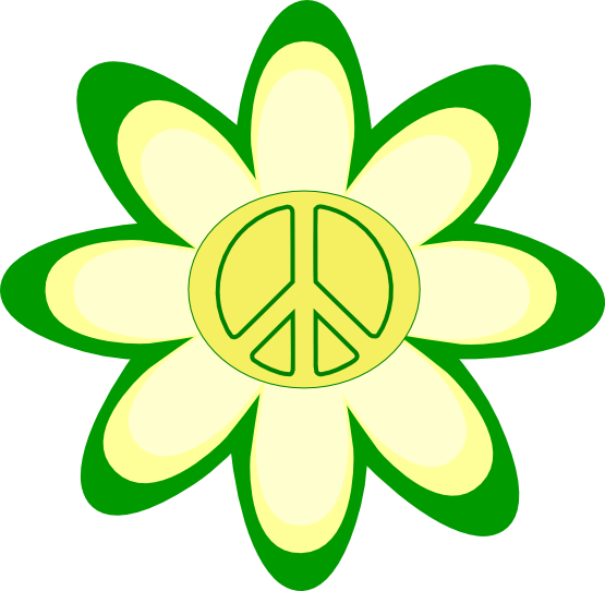 Peace Sign Pictures - Yellow Flower Clip Art (555x542)