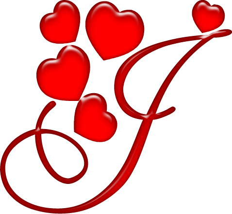 Alfabeto Coração Em Png - Letra J Com Coração (478x441)