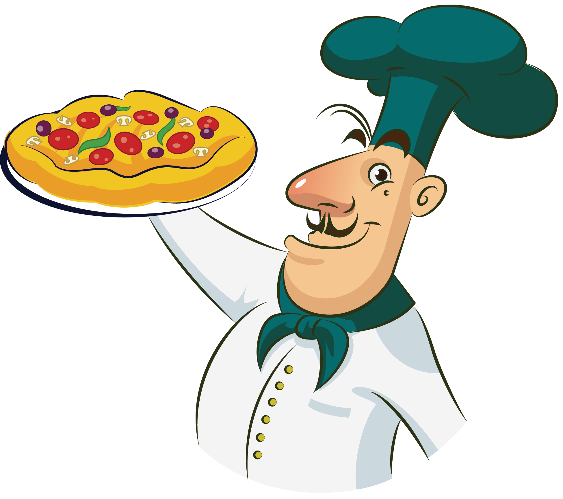Pizza Chef Cooking Clip Art - Pizza Chef Cooking Clip Art (1949x1730)