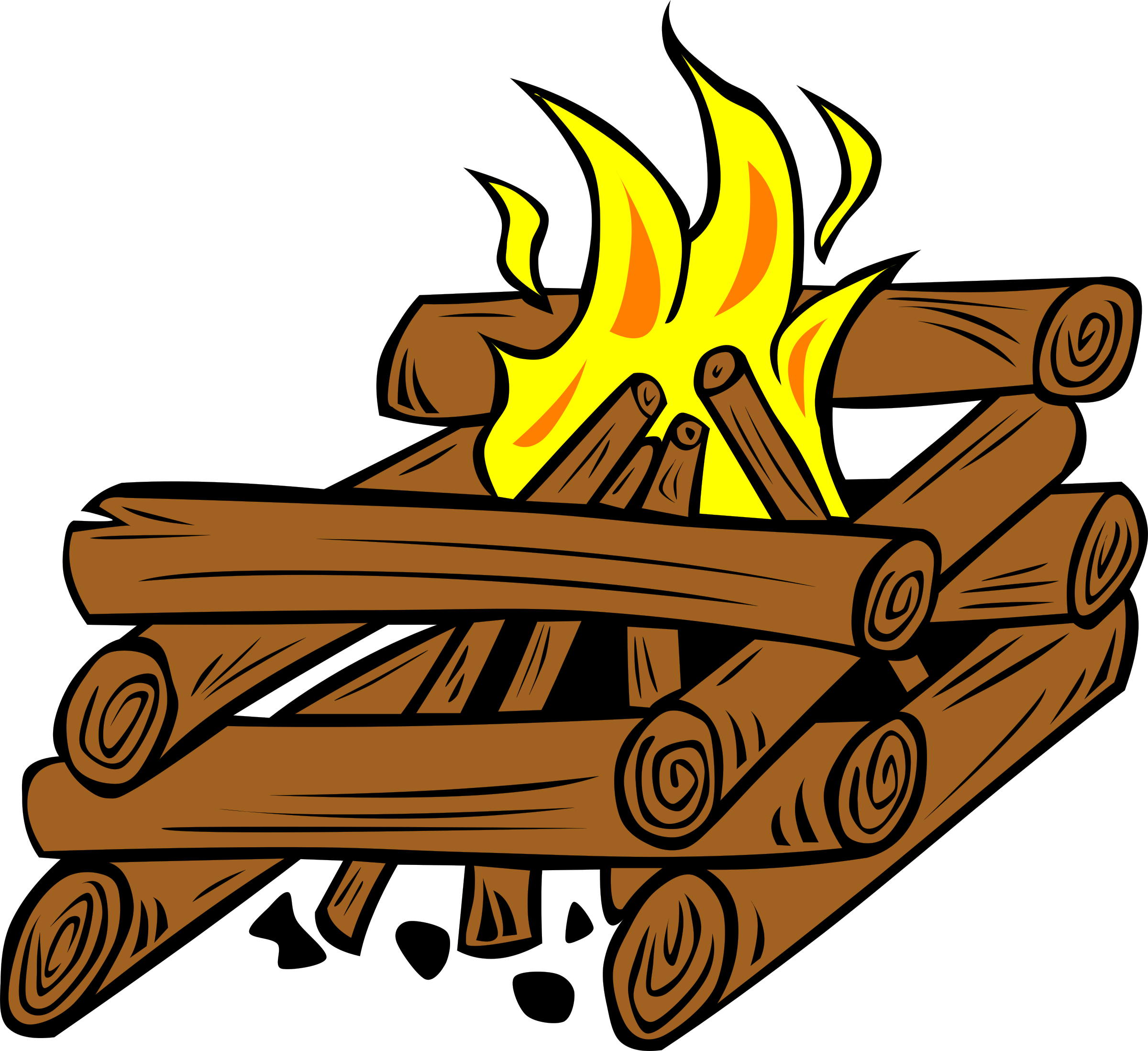 Big Image - Log Cabin Style Fire (2400x2197)